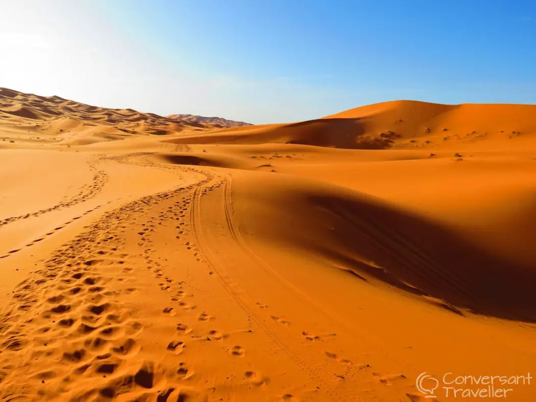 Erg Chebbi desert camp camel trek, Merzouga, Morocco