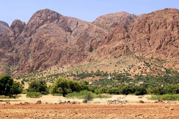 Driving Taroudant to Tafraoute, Morocco