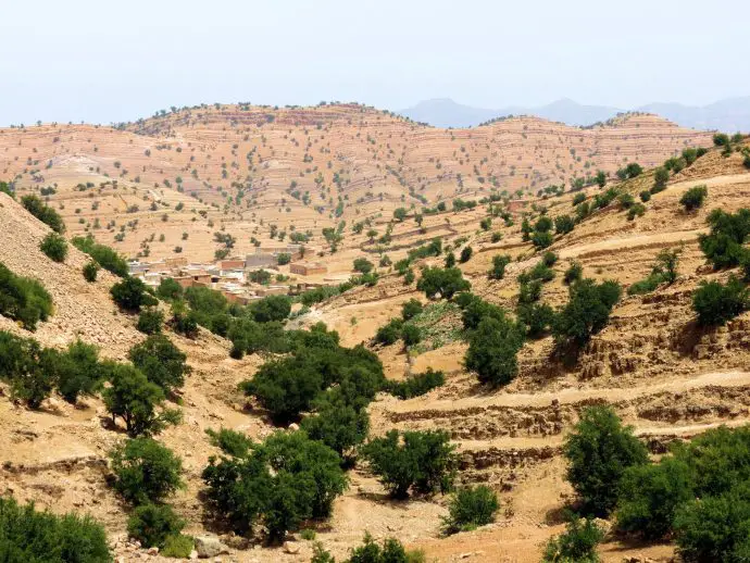 Driving Taroudant to Tafraoute, Morocco