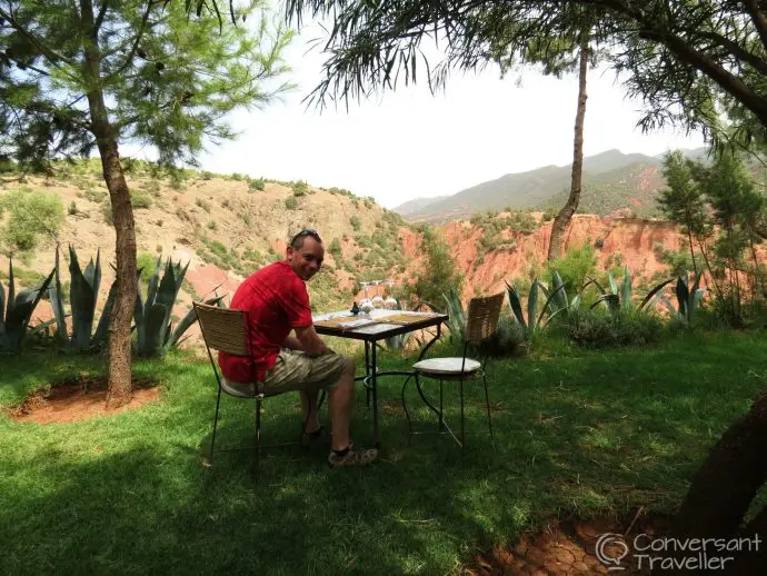 Breakfast with a view at Kasbah Bab Ourika