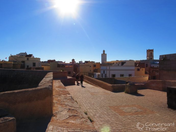 Walking the ramparts of Mazagan Fortress at El Jadida