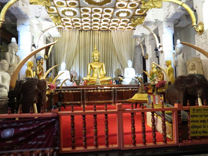 Inside the Pattirippuwa, Temple of the Tooth, Kandy, Sri Lanka