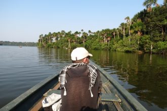 Lake Sandoval near Inkaterra Reserva Amazonica jungle treehouse Tambopata Peru