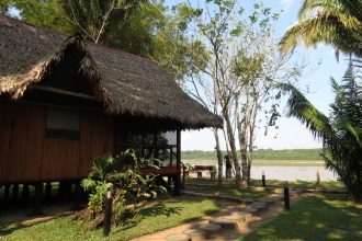 Inkaterra Reserva Amazonica jungle treehouse Tambopata Peru - a cabana bedroom at the lodge