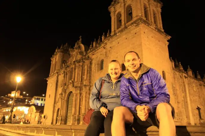 By the cathedral on Plaza de Armas - things to do in Cusco