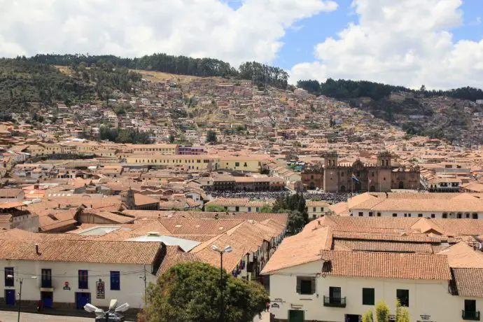 View of Plaza de Armas from the roof of San Francisco Church - things to do in Cusco