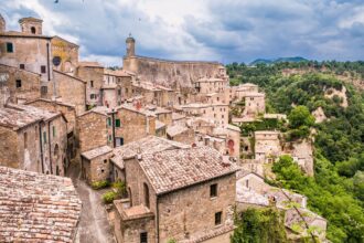 Hillside village in Tuscany