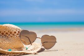 Sunglasses on the beach