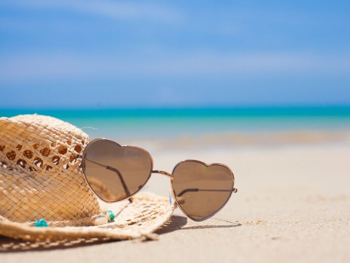 Sunglasses on the beach