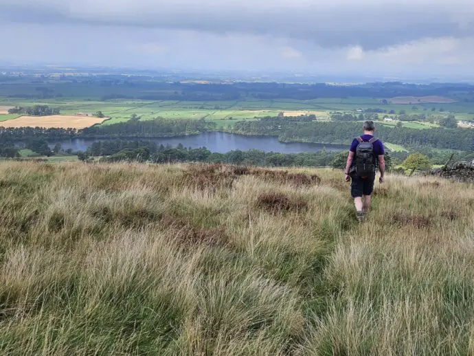 Fell walk at Castle Carrock in Cumbria