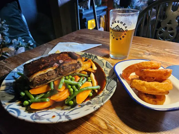 Steak pie at Duke of Cumberland Pub in Cumbria