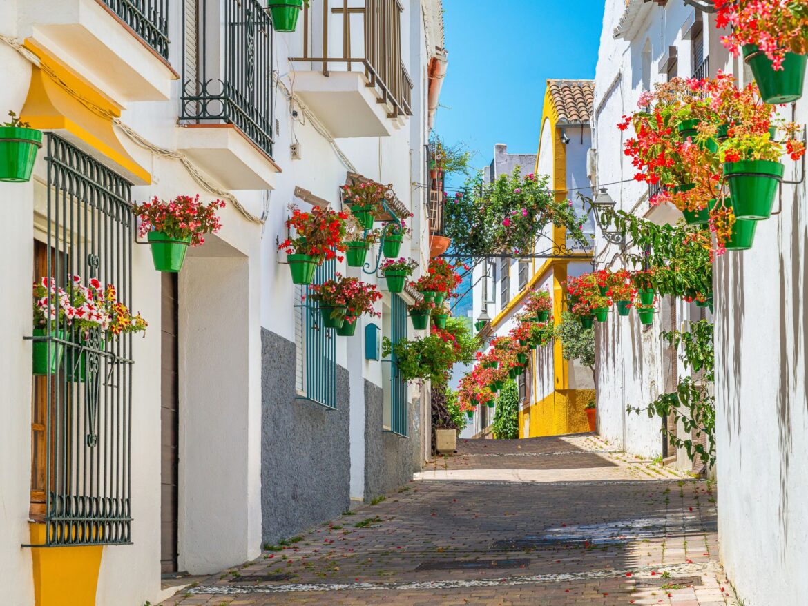 Streets of Estepona in Spain