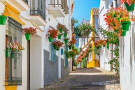 Streets of Estepona in Spain