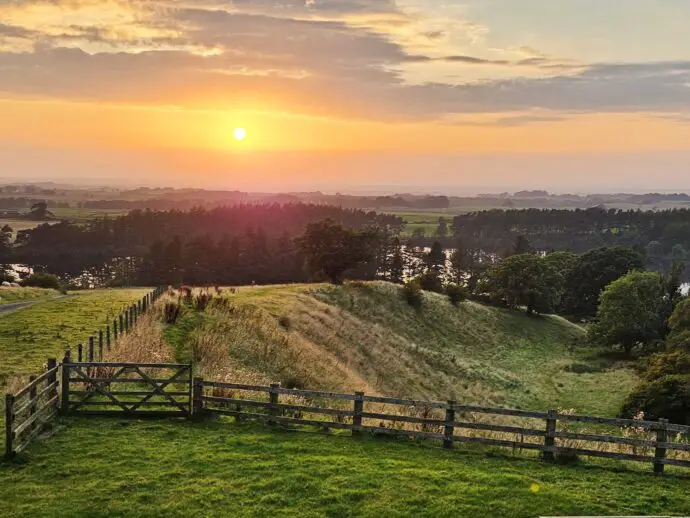 Sunset at Kekaroka Lodge in Cumbria