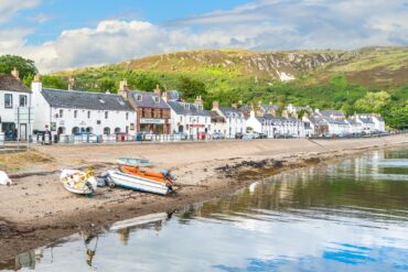 Ullapool shoreline in Scotland