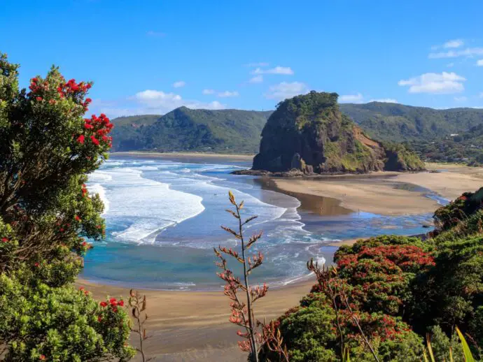 Piha Beach on New Zealand's North Island