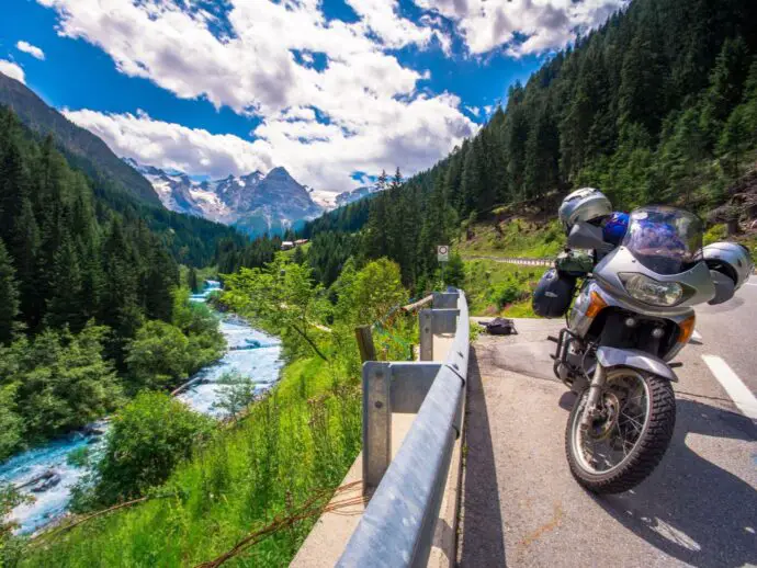 Motorcycling in the mountains