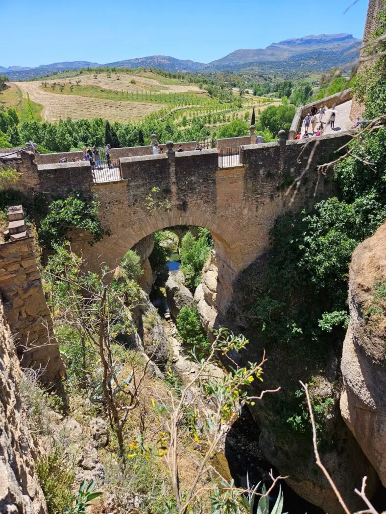 Old stone bridge crossing a gorge